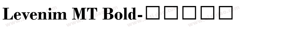Levenim MT Bold字体转换
